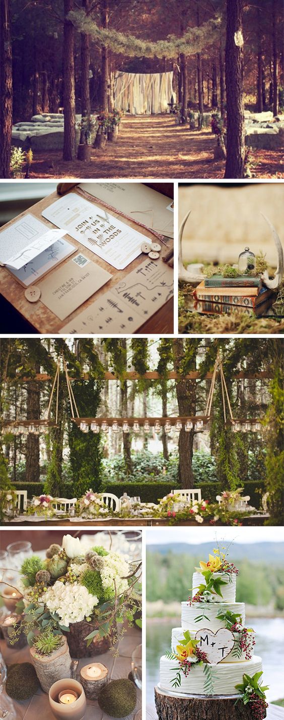 natural woodland wedding ideas