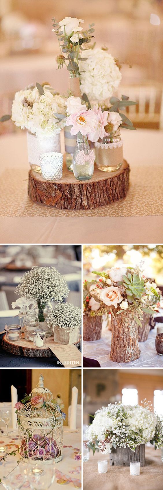 rustic country wedding centerpieces