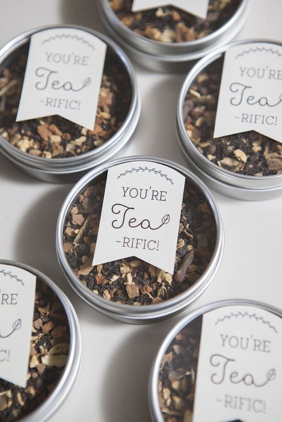 tea tin wedding favors