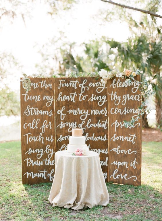 Calligraphy Wedding Backdrop