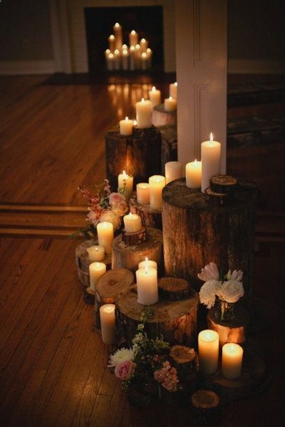 Candlelight wedding decor