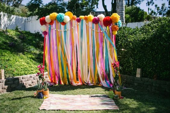 Colorful Fiesta Style Backyard Wedding
