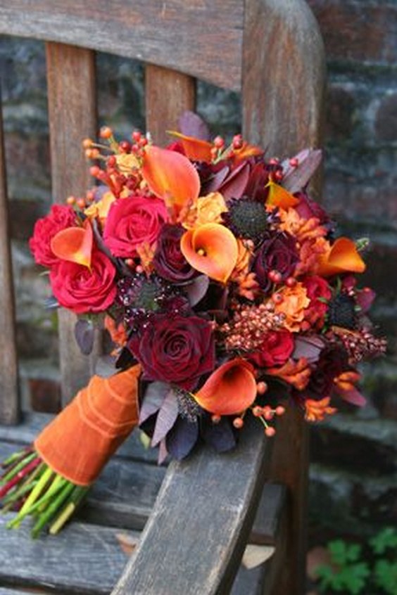 Autumn halloween wedding bouquet