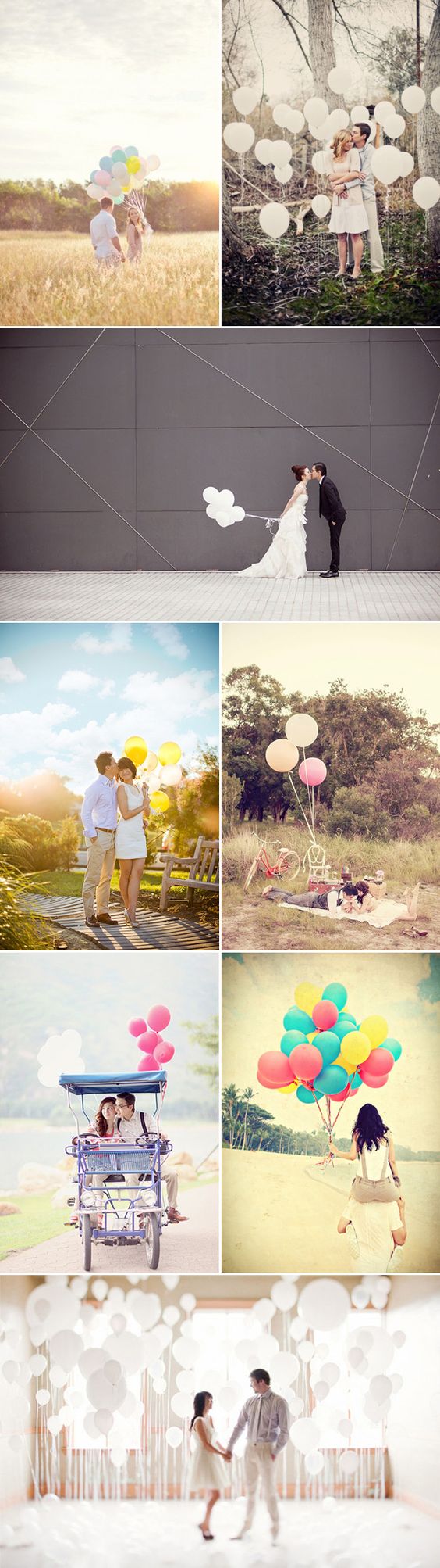 Balloons engagement photo ideas