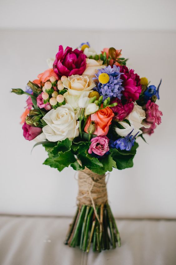 Colorful Bouquet via Sarah Tonkin Photography