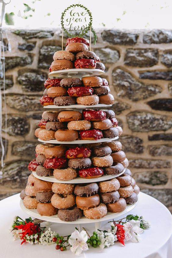 Donuts as a wedding cake