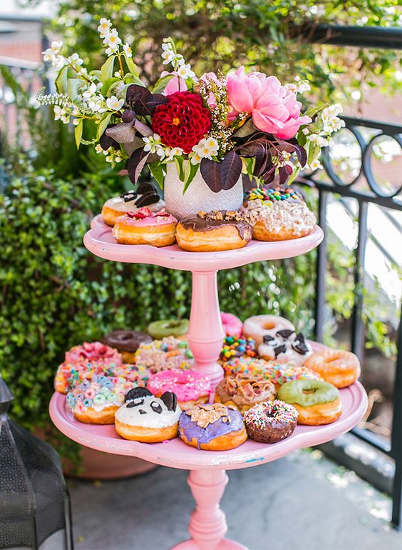 Moroccan Rooftop Brunch with a California donut tower