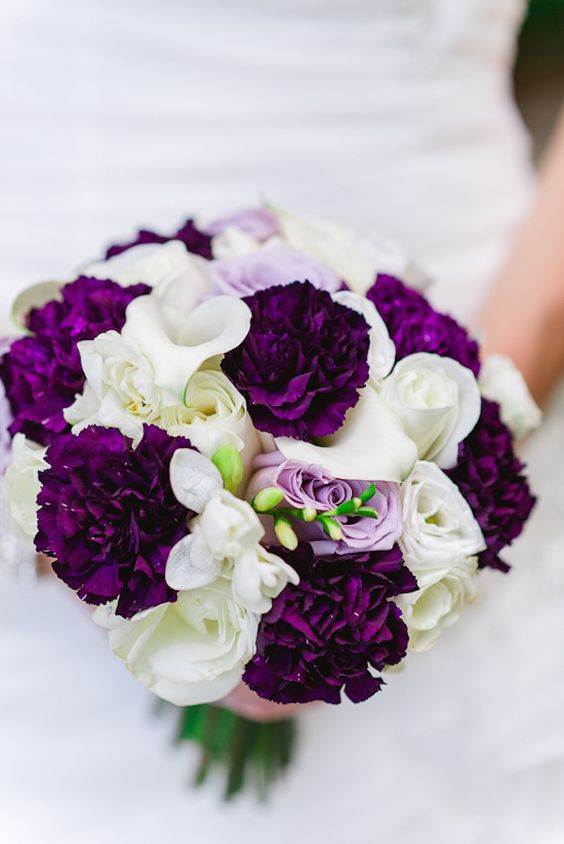 Purple Wedding Bouquet via Wendy Alana