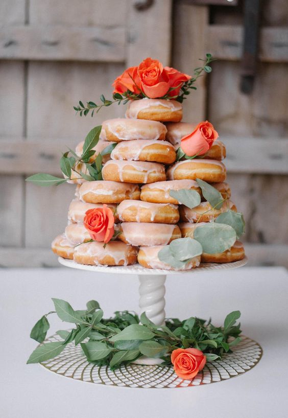 Scrumptious Wedding Doughnut Displays