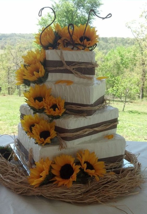 Sunflower Wedding Cake Idea