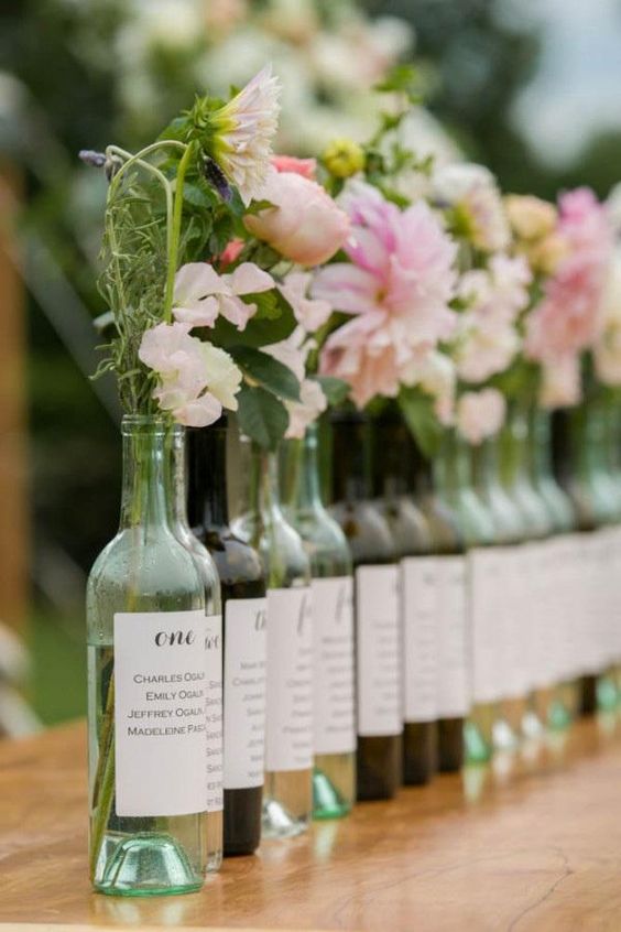 Wine corks vineyard wedding seating charts
