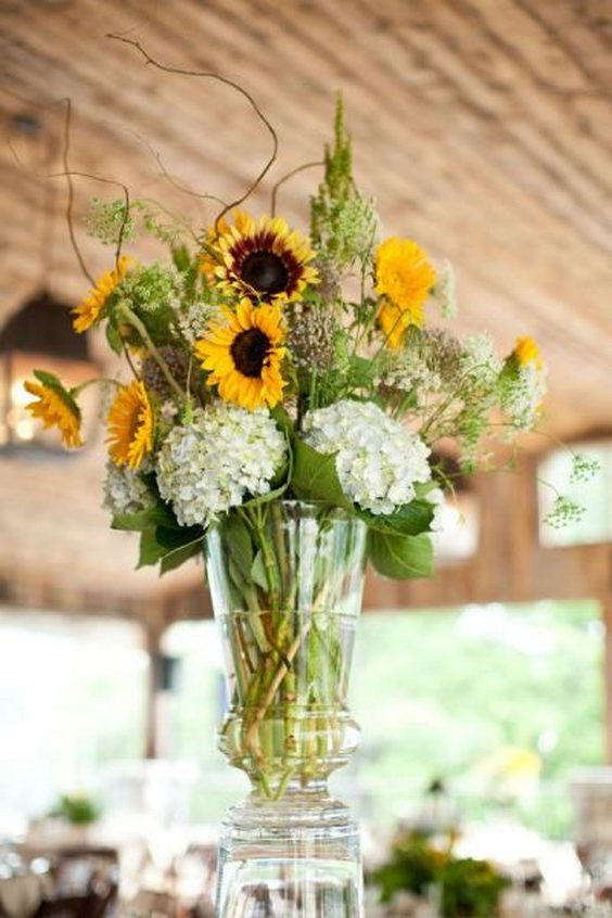 sunflower wedding centerpieces