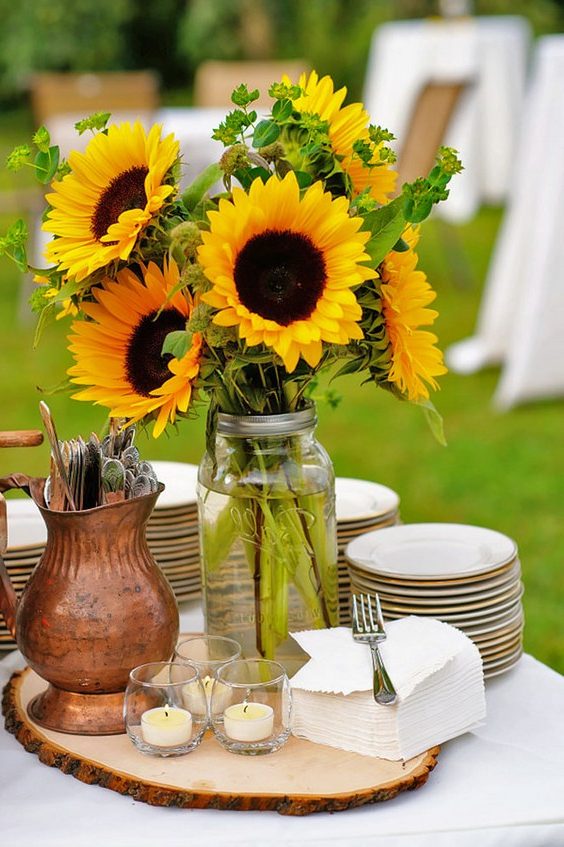 sunflower wedding decor ideas ulysses photography
