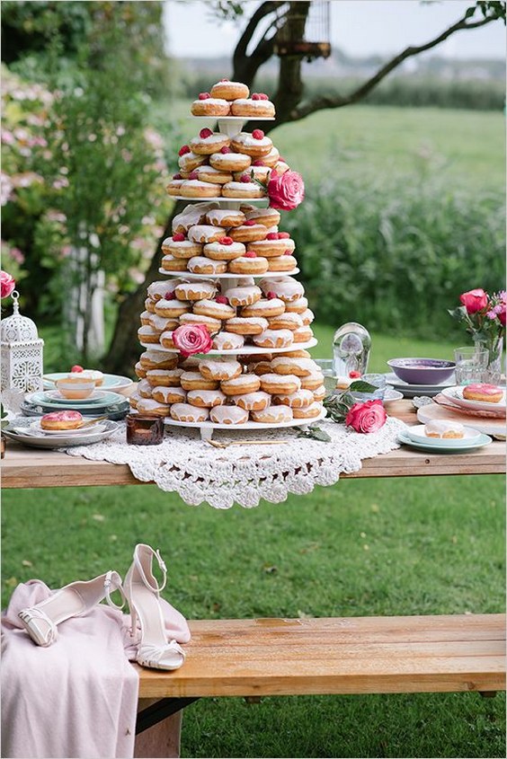 wedding donut dessert table