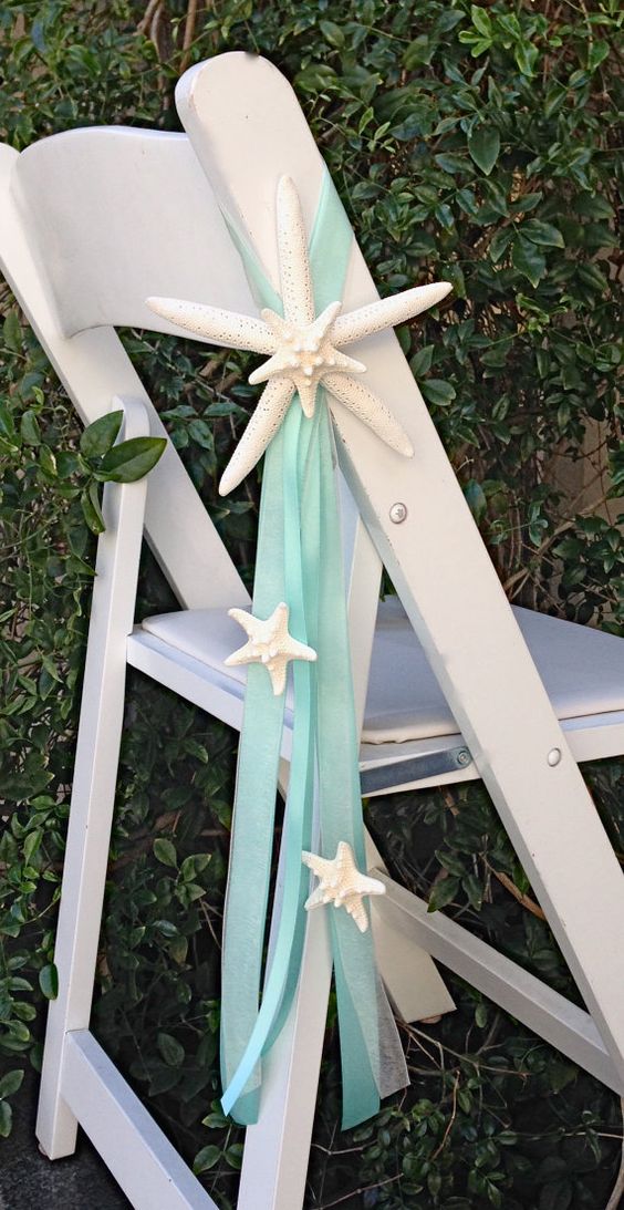 Beach Wedding Starfish Chair Decoration