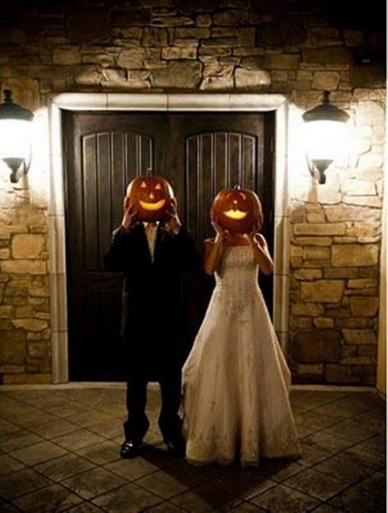 halloween bride and groom
