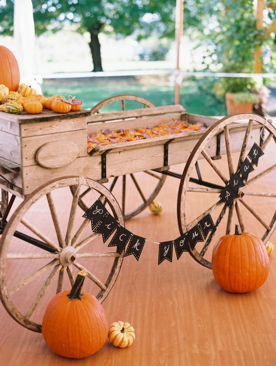 pumpkin wedding dessert decor
