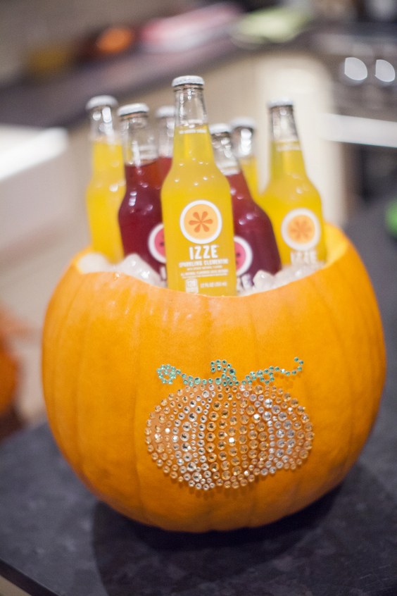 pumpkin wedding drinks holder