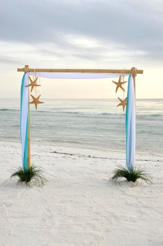 starfish beach wedding arbor ideas