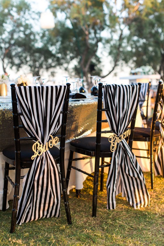 Black And White Wedding Chair