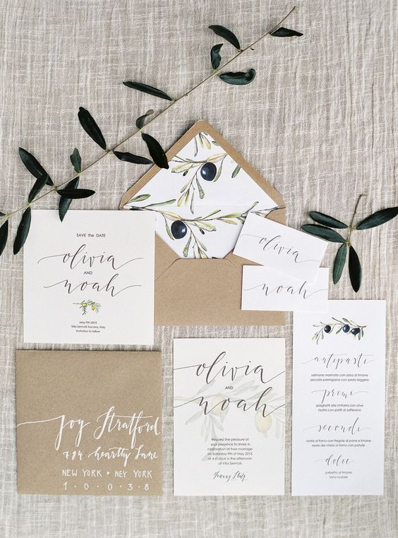 Neutral stationery suite