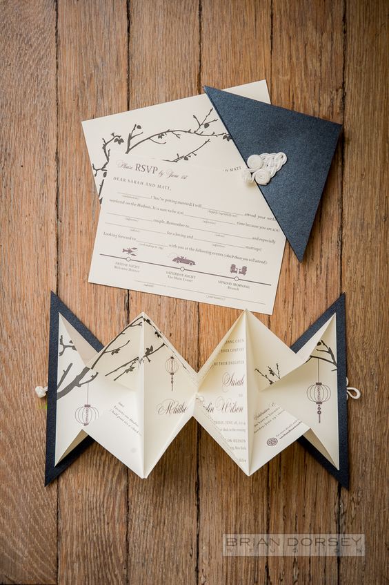 Origami Wedding Invitation