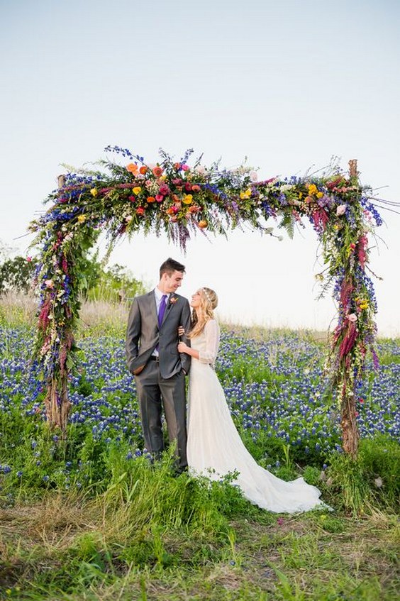 Spring Wildflower Arch Wedding Backdrop