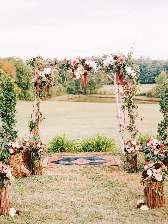 40 Outdoor Fall Wedding Arch and Altar Ideas Page 2 Hi Miss Puff