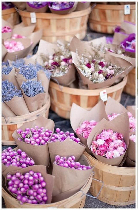 farmers market inspired wedding bouquets