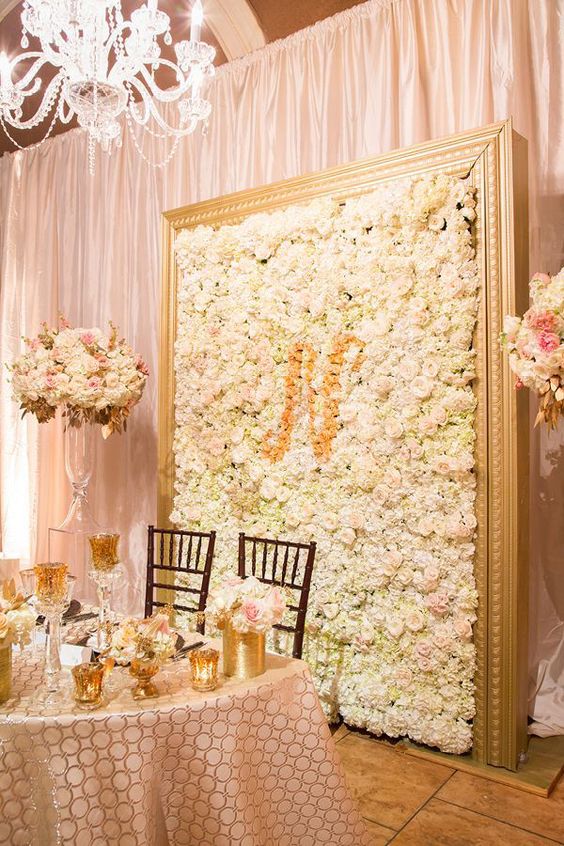 cream and blush chanel inspired wedding sweetheart table