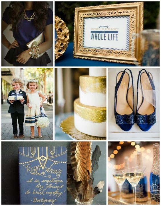 navy and gold wedding ideas