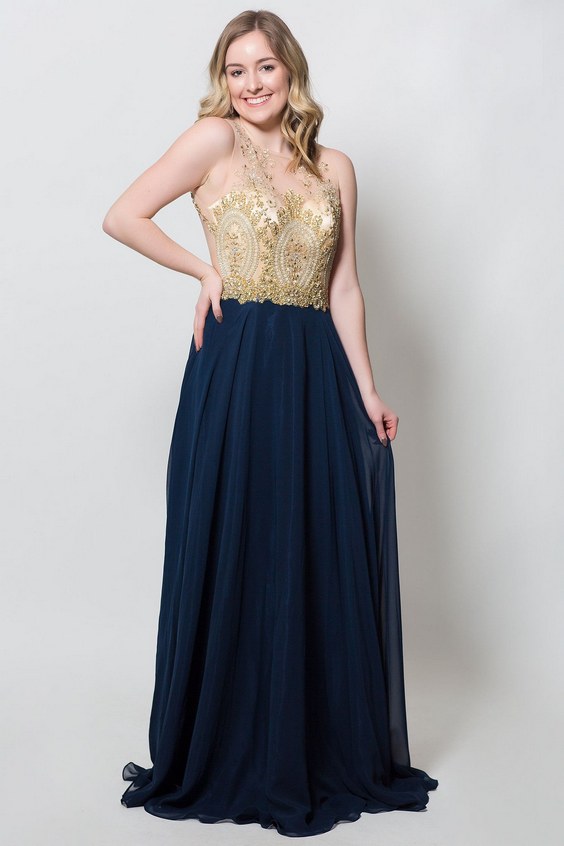 Buy Gold And Blue Wedding Dress Off 60