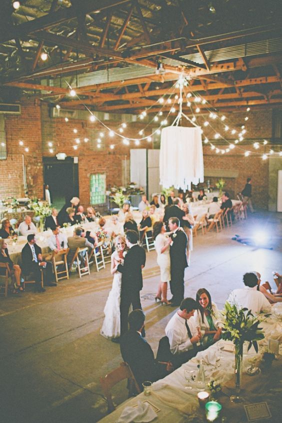 Rustic String Bistro Lights Wedding Decor Ideas 2