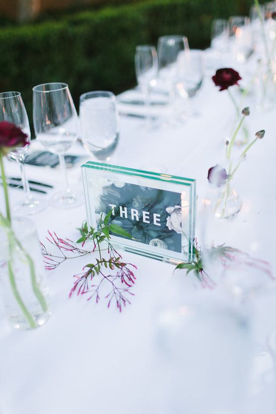 acrylic wedding table numbers