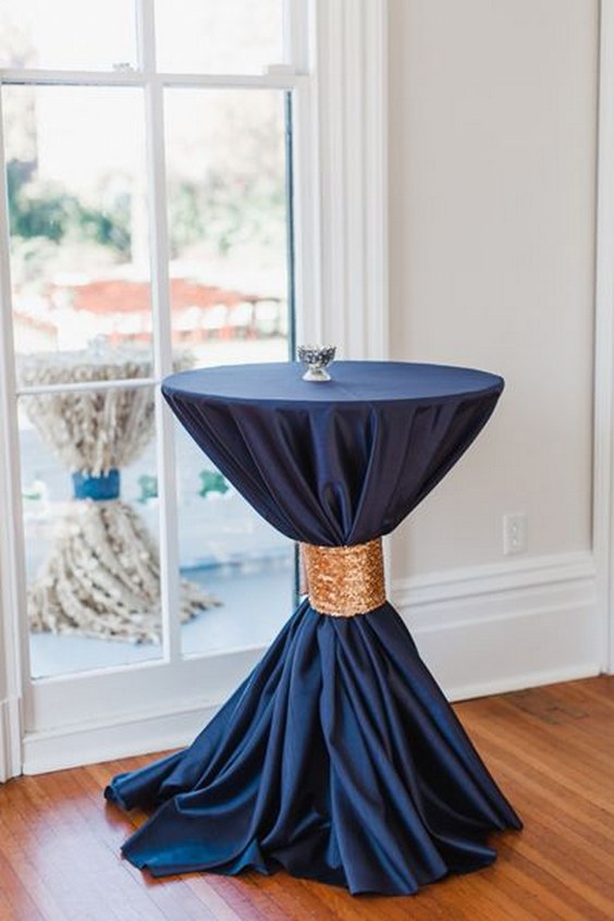 navy and gold cocktail table