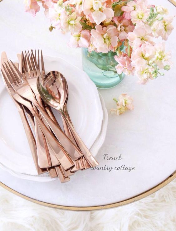 rose gold french country cottage