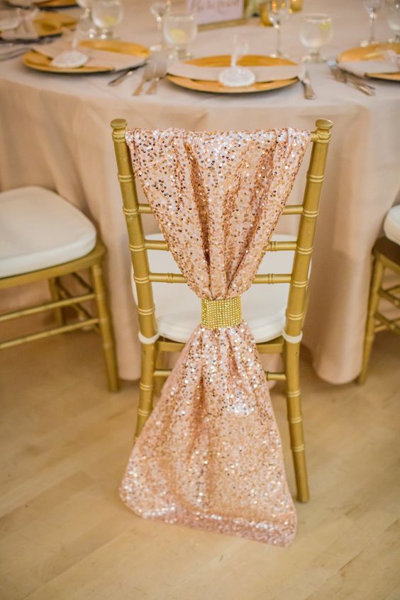 blush and gold wedding decor