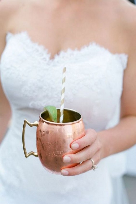 copper mug for rose gold wedding