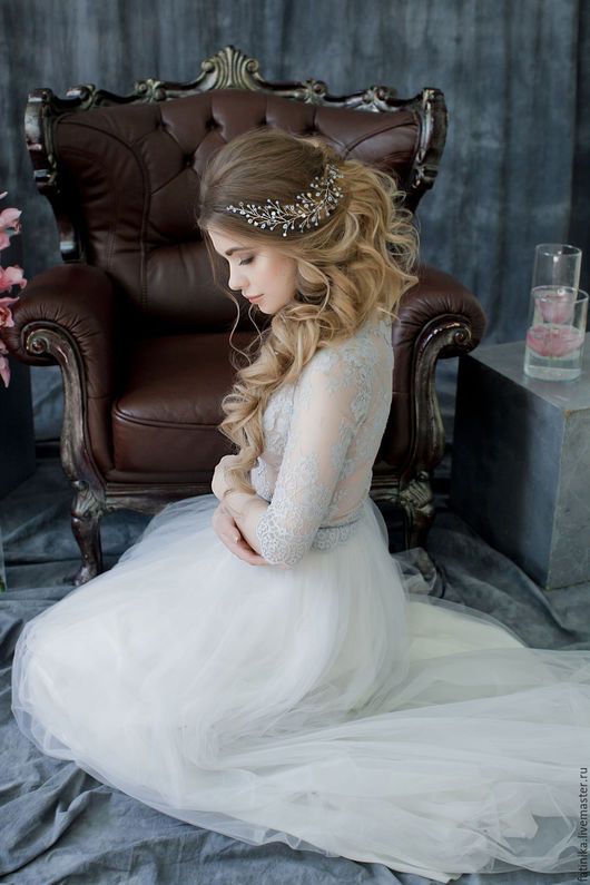 Long Wedding Hairstyles & Bridal Updos via Evgeniya Lebedeva 16