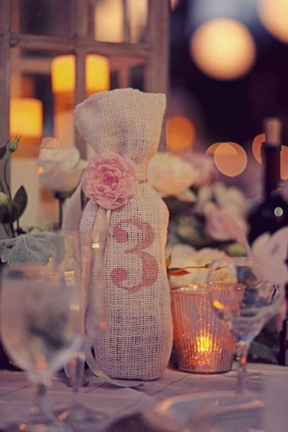 rustic country wedding table number