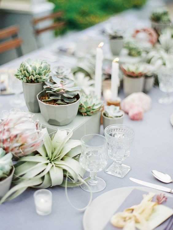 Pastel succulent wedding inspiration – Photo by Apryl Ann Photography