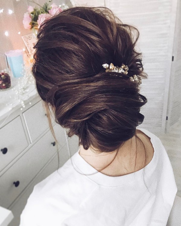 Tonya Pushkareva Long Wedding Hairstyle for Bridal 108 via tonyastylist