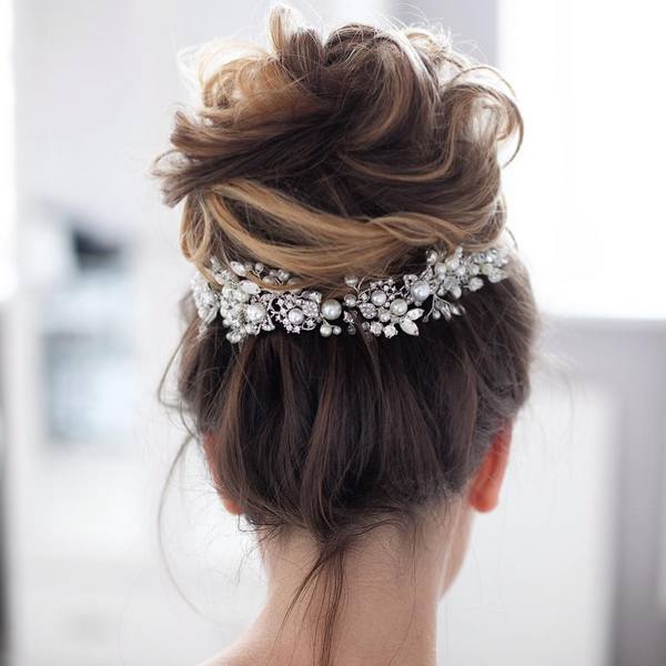 Tonya Pushkareva Long Wedding Hairstyle for Bridal 21 via tonyastylist