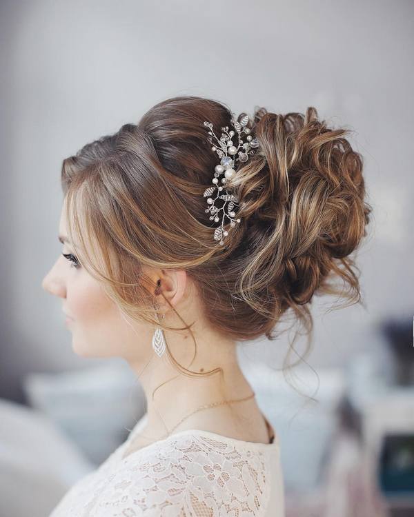Tonya Pushkareva Long Wedding Hairstyle for Bridal via tonyastylist 13