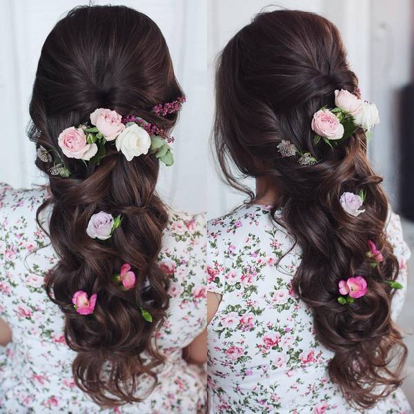 Tonya Pushkareva Long Wedding Hairstyle for Bridal 3 via tonyastylist