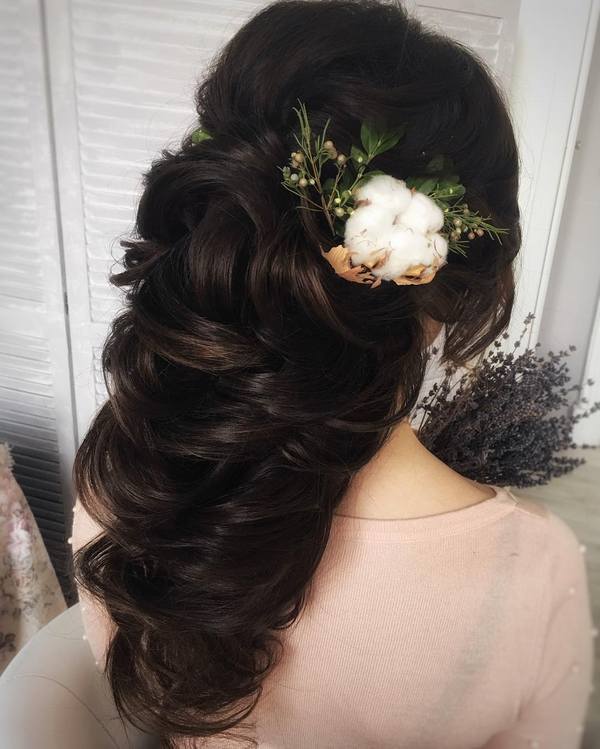 Tonya Pushkareva Long Wedding Hairstyle for Bridal 41 via tonyastylist