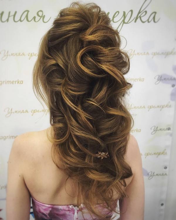 Tonya Pushkareva Long Wedding Hairstyle for Bridal 58 via tonyastylist