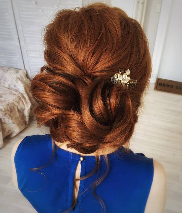 Tonya Pushkareva Long Wedding Hairstyle for Bridal 59 via tonyastylist