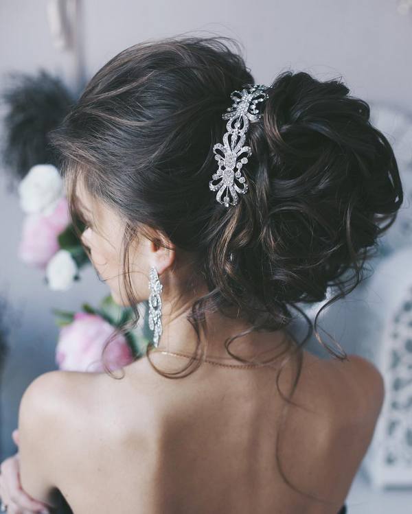 Tonya Pushkareva Long Wedding Hairstyle for Bridal 72 via tonyastylist