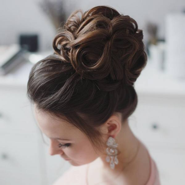 Tonya Pushkareva Long Wedding Hairstyle for Bridal 75 via tonyastylist